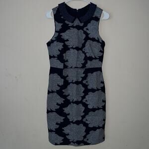 Anthropologie Let Me Be Blue Floral Sleeveless Dress Size 4
